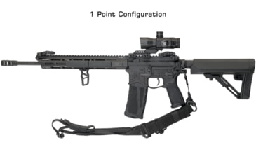 Image of Leapers UTG BOLLA 2 to 1 Point QD Conversion Sling, 42-58in, Black, PVC-GB508B