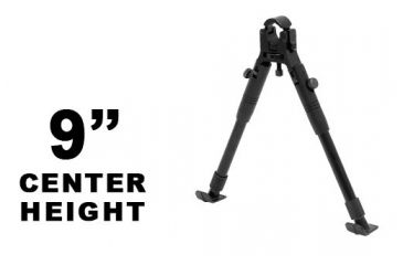 Image of Leapers UTG Clamp-on Bipod, Steel Feet, Cent Ht 8.7in.-10.2in. TL-BP08ST-A, EDEMO2
