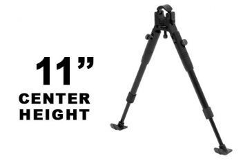 Image of Leapers UTG Clamp-on Bipod, Steel Feet, Cent Ht 8.7in.-10.2in. TL-BP08ST-A, EDEMO2