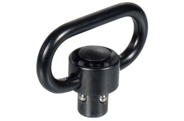 Image of Leapers UTG Heavy Duty Push Button QD Sling Swivel, 1.38in Loop, Black, TL-QDSW18