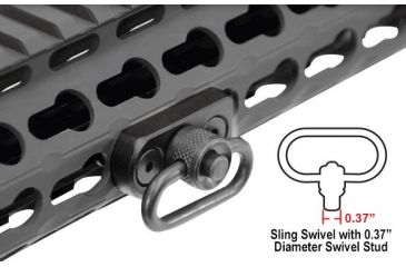 Image of Leapers UTG Keymod Adaptor Base for Standard QD Sling Swivel, _x000D_ TL-SWKM01, EDEMO1