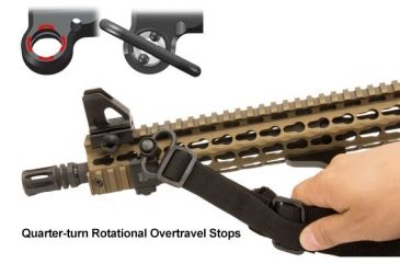 Image of Leapers UTG Low-Pro Picatinny-mount Angled QD Sling Swivel Adaptor, _x000D_ TL-SWPM01
