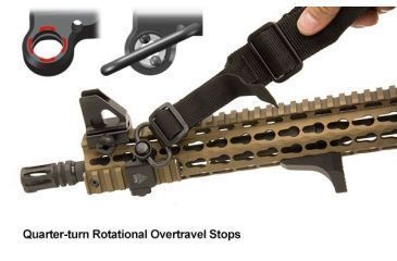 Image of Leapers UTG Low-Pro Picatinny-mount Angled QD Sling Swivel Adaptor, _x000D_ TL-SWPM01