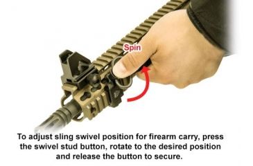 Image of Leapers UTG Low-Pro Picatinny-mount Angled QD Sling Swivel Adaptor, _x000D_ TL-SWPM01