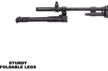 Image of Leapers UTG New Gen Reinforced Clamp-on Bipod, 8.7in-10.2in Center Height, Black, TL-BP08S-A