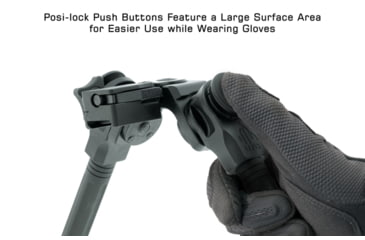 Image of Leapers UTG Over Bore Bipod, 7 in-11in Center Height, Picatinny, Black, TL-BPOB01-A