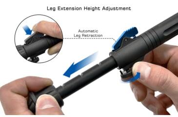 Image of Leapers UTG Over Bore Bipod, 7 in-11in Center Height, Picatinny, Black, TL-BPOB01-A