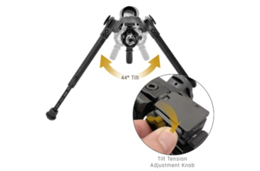 Image of Leapers UTG Over Bore Bipod QD Mount, Black, TL-BPAD2