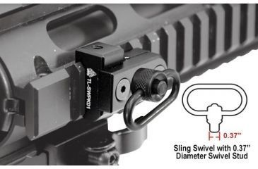 Image of Leapers UTG Picatinny/Keymod Compatible Adaptor for QD Sling Swivel, _x000D_ TL-SWPK01