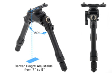 Image of Leapers UTG PRO TBNR Bipod, 7in-9in Center Height, M-LOK, Black, TLUBP02M-A