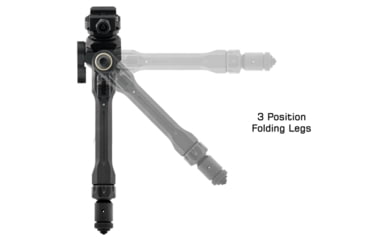 Image of Leapers UTG PRO TBNR Bipod, 7in-9in Center Height, Picatinny, Black, TLUBP02-A