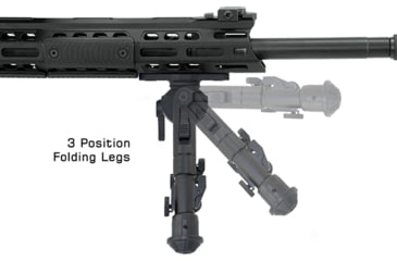 Image of Leapers UTG Recon 360 TL Bipod, 5.5in-7.0in Center Height, M-LOK, Black, TL-BPM02