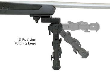 Image of Leapers UTG Recon 360 TL Bipod, 5.5in-7.0in Center Height, Picatinny, Black, TL-BP02-A