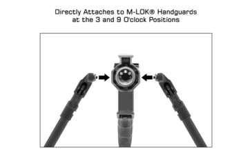 Image of Leapers UTG Recon Flex II M-LOK Bipod, Center Height 9 in-12 in, Black, TL-BPDM04
