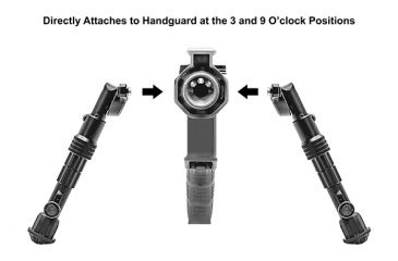 Image of Leapers UTG Recon Flex KeyMod Bipod, Matte Black, Cent. Ht. 5.7-8, Matte Black TL-BPDK01