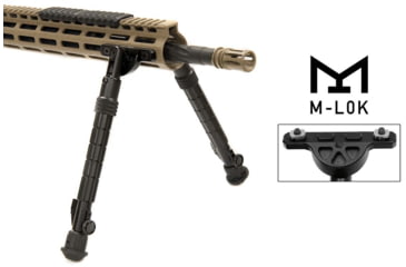 Image of Leapers UTG RECON FLEX M-LOK Bipod, Matte Black, 8.0in-11.8in Center Height, Black, TL-BPDM02