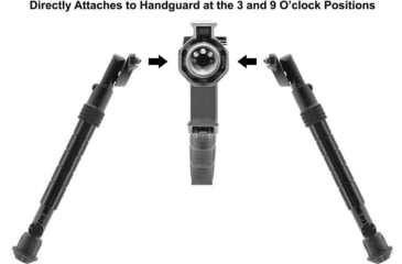 Image of Leapers UTG RECON FLEX M-LOK Bipod, Matte Black, 8.0in-11.8in Center Height, Black, TL-BPDM02