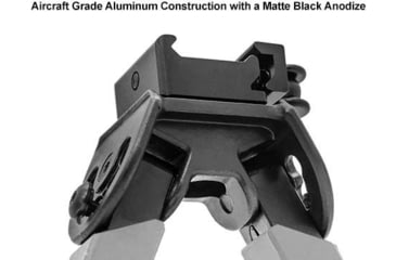 Image of Leapers UTG Rubber Armored Full Metal QD Bipod, 6.0in- 8.5in Center Height, Black, TL-BP20Q-A