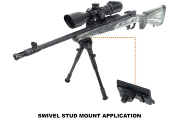 Image of Leapers UTG Shooters QD Bipod, 8.7in-10.6in Center Height, Black, TL-BP69SQ