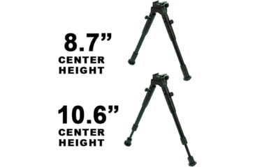 Image of Leapers UTG Shooters QD Bipod, 8.7in-10.6in Center Height, Black, TL-BP69SQ