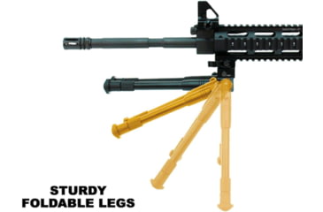 Image of Leapers UTG Shooters QD Bipod, 8.7in-10.6in Center Height, Black, TL-BP69SQ