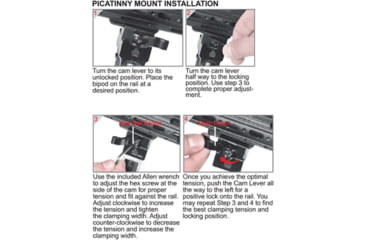 Image of Leapers UTG Shooters QD Bipod, 8.7in-10.6in Center Height, Black, TL-BP69SQ