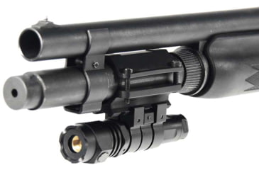Image of Leapers UTG Universal Single-rail Shotgun Barrel Mount, 3 Slots, Black, MNT-BR003XLS