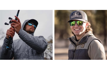 Image of Leupold Refuge Performance Eyewear, Dark Grey Frame, Emerald Mirror Lens, Universal 181278