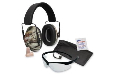 Image of Macks Double Up Safety Kit, Camo Earmuffs, Clear Safety Glasses MK4467