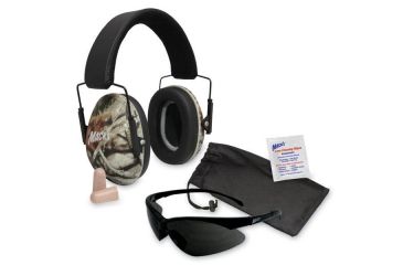 Image of Macks Double Up Safety Kit, Camo Earmuffs, Smoke Safety Glasses MK4466