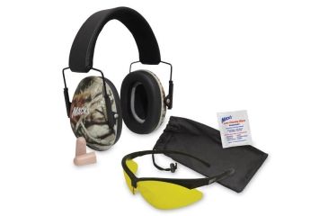 Image of Macks Double Up Safety Kit, Camo Earmuffs, Yellow Safety Glasses MK4468
