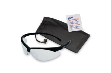 Image of Macks Shooting Glasses, Black Frame, Clear Lens MK4481