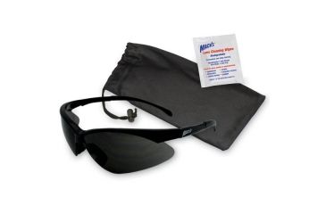 Image of Macks Shooting Glasses, Black Frame, Smoke Lens MK4480