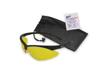 Image of Macks Shooting Glasses, Black Frame, Yellow Lens MK4482