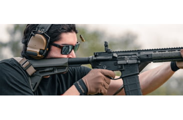 Image of Magpul Industries Pivot Shooting Glasses, Tortoise Frame, Bronze Lens/Blue Mirror, MAG1128-1-204-2020