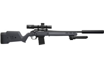 Image of Magpul MAG1207-GRY Hunter American Stock Gray Adjustable Synthetic Stock With Al