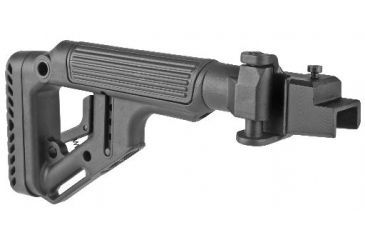 Image of FAB Defense Folding Buttstock With Cheek Riser For AKS/AKM/AK-74, Black, UAS-AK