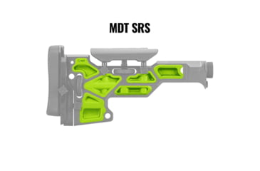 Image of MDT Rubber Buttstock Dampeners, SRS, Green, 106922-GRN
