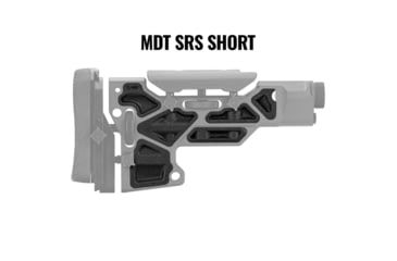 Image of MDT Rubber Short Buttstock Dampeners, SRS, Black, 106921-BLK