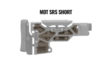 Image of MDT Rubber Short Buttstock Dampeners, SRS, Flat Dark Earth, 106921-FDE