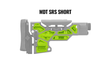 Image of MDT Rubber Short Buttstock Dampeners, SRS, Green, 106921-GRN