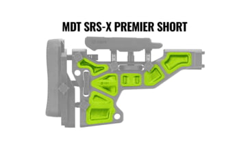 Image of MDT Rubber Short Buttstock Dampeners, SRS-X Elite, Green, 106919-GRN