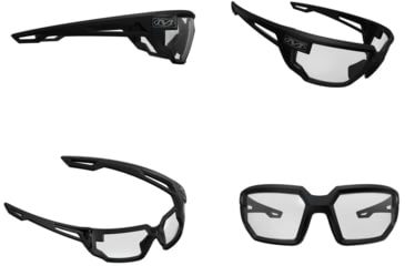 Image of Mechanix Wear Type-X Safety Glasses, Anti-Scratch Black Frame, Black Lens, One Size, VXF-10AF-PU