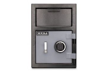 Image of Mesa Safes Depository Safe,0.8 cu ft,8.75x13.75x11in,Combination Lock,Two-Tone Black/Grey MFL2014C
