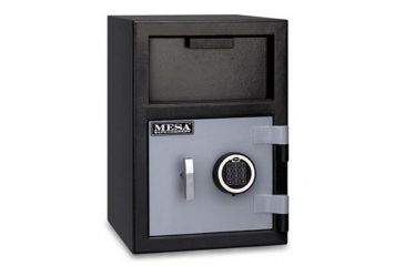Image of Mesa Safes Depository Safe,0.8 cu ft,8.75x13.75x11in,Combination Lock,Two-Tone Black/Grey MFL2014C