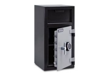 Image of Mesa Safes Depository Safe,1.4 cu ft,16.125x13.75x11in,Combination Lock,Two Tone Black/Grey MFL2714C