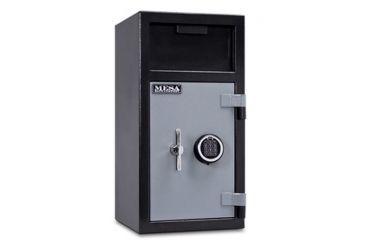 Image of Mesa Safes Depository Safe,1.4 cu ft,16.125x13.75x11in,Combination Lock,Two Tone Black/Grey MFL2714C