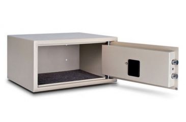 Image of Mesa Safes Hotel Safe,1.2 cu ft,8.875x17.75x12.625in,Electronic Lock,Keyed Alike,Cream MHRC916E-WHTKA