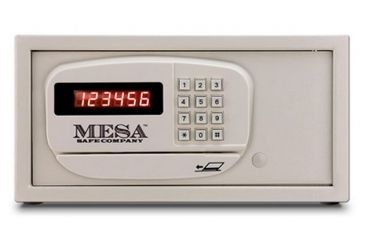 Image of Mesa Safes Hotel Safe,0.4 cu ft,6.875x14.875x7.25in,Keyed Alike,Cream MH101EKA