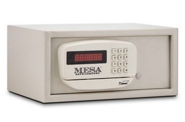 Image of Mesa Safes Hotel Safe,0.4 cu ft,6.875x14.875x7.25in,Keyed Alike,Cream MH101EKA